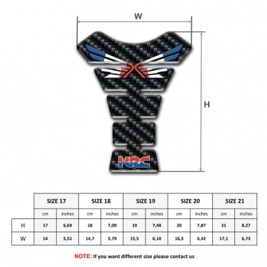 Honda Tank Pad Protector darc Carbon Style HRC Type 