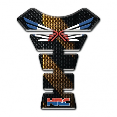 Honda Tank Fuse Black Brown Base Colorful Wings logo 