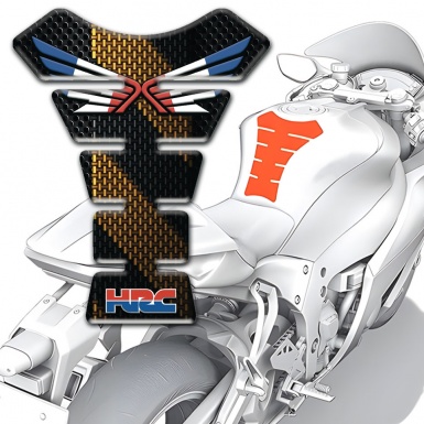 Honda Tank Fuse Black Brown Base Colorful Wings logo 