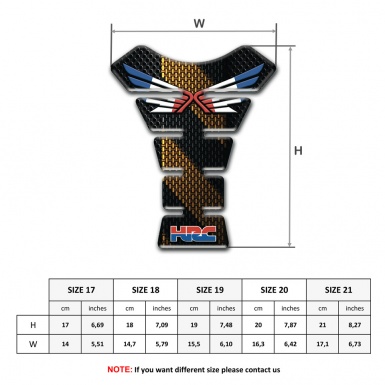 Honda Tank Fuse Black Brown Base Colorful Wings logo 