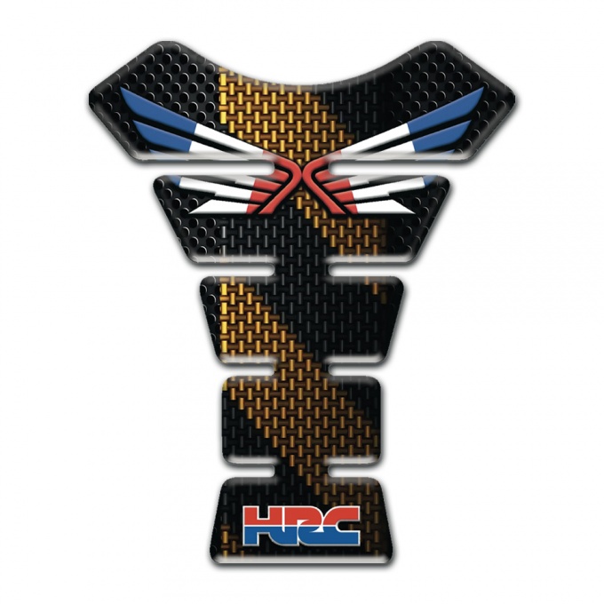 Honda Tank Fuse Black Brown Base Colorful Wings logo 