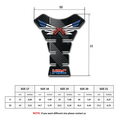 Honda Tank Pad Motorbike Black Grey Base Hrc Model Edition 
