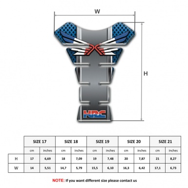 Honda Tank Pad Protector Blue Perforated Edition 