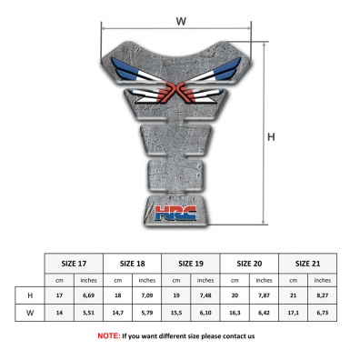 Honda Tank Guard Pads Stone Style HRC type 