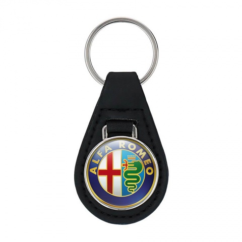 Alfa Romeo Keyring Holder Leather Classic Logo