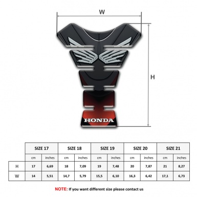 Honda Tank Guard Pads Unique Stylish Style with Silver Logo 