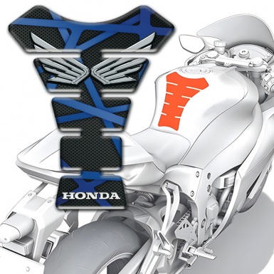 Honda Tank Fuse Black base with Dark Blue Lines edition 