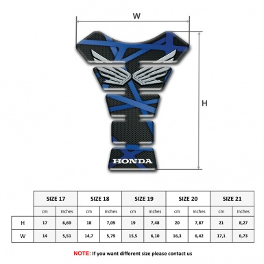 Honda Tank Fuse Black base with Dark Blue Lines edition 