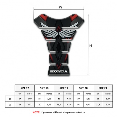 Honda Tank Pad Protector Stylish Vision Silver Logo 