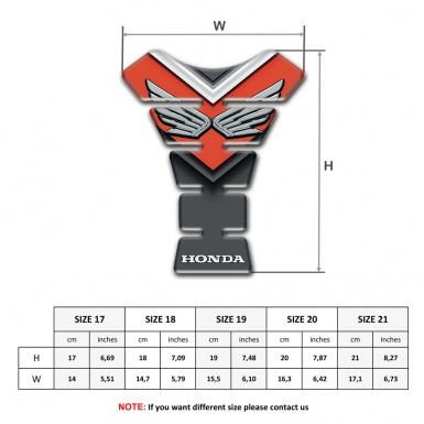 Honda Tank Fuse Orange V Shape Detail Design 