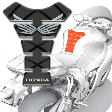 Honda Tank Guard Pads Fly Silver logo High-Quality Model 