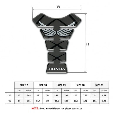 Honda Tank Guard Pads Fly Silver logo High-Quality Model 