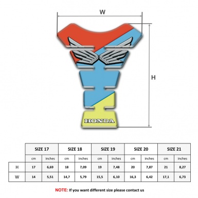 Honda Tank Fuse Fresh Colors Design Silver logo Edition 