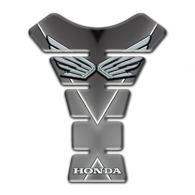 Honda Tank Pad Motorbike Silver Fly Logo Style Unique Base Design 
