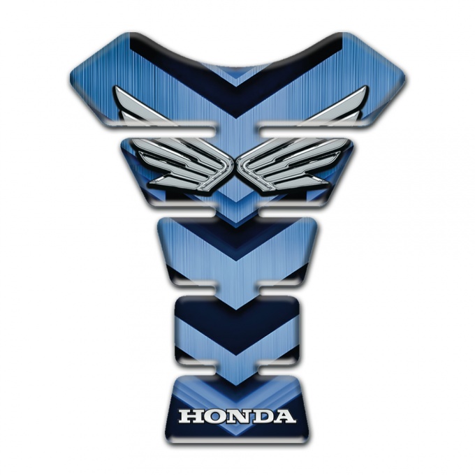 Honda Tank Pad Protector Blue Elements Decoration and Silver Logo 