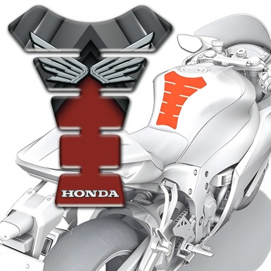 Honda Tank Fuse Dark Red with Grey Decoration 