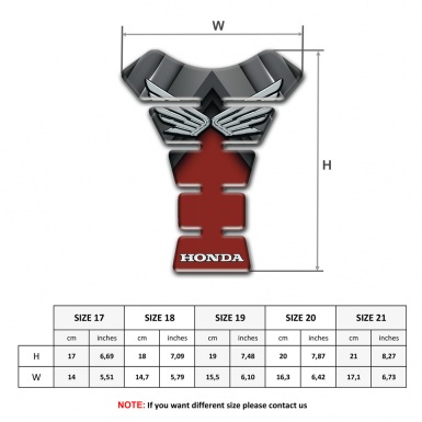 Honda Tank Fuse Dark Red with Grey Decoration 