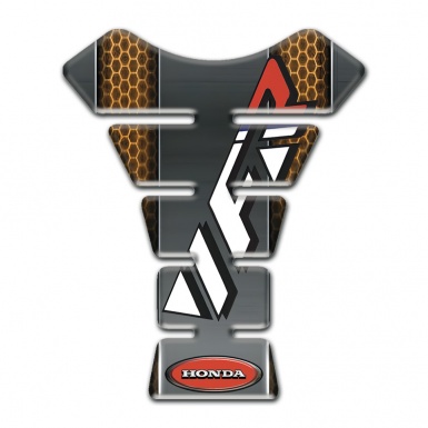 Honda Tank Fuse Grey with Copper Honeycomb Element Design VFR Style