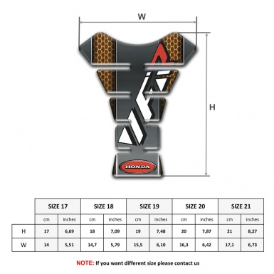 Honda Tank Fuse Grey with Copper Honeycomb Element Design VFR Style