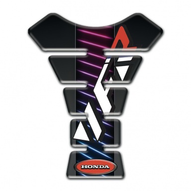 Honda Tank Protector Red Blue Neon Lines Design VFR logo 