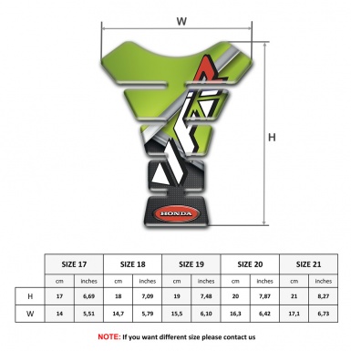 Honda Tank Pad Protector Fresh Green Motiff VFR Logo 