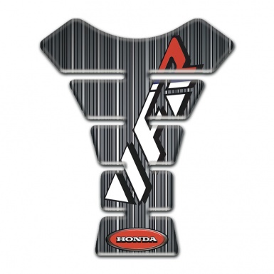 Honda Tank Pad Motorbike Grey Base with White Stripes Design VFR Logo 