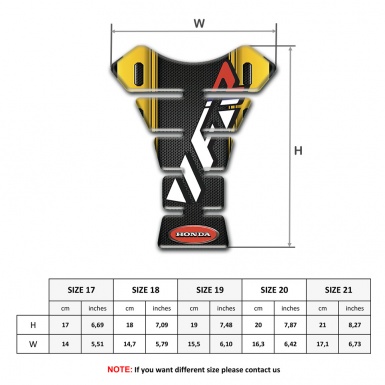 Honda Tank Guard Pads Yellow Black Print VFR Logo 