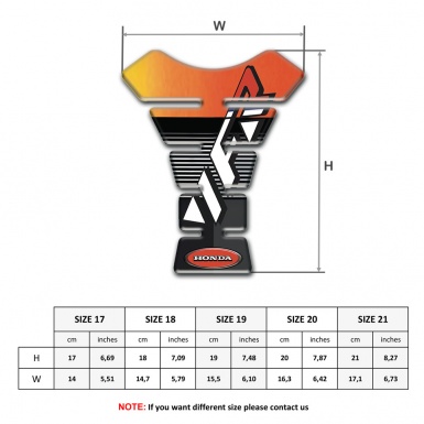 Honda Tank Fuse Anti Slip Sticker Stylish Vision VFR Logo 