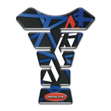 Honda Tank Pad Motorbike Black with Dark Blue Lines Print VFR Edition 