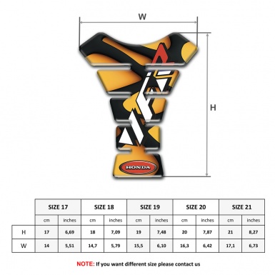 Honda Tank Pad Motorbike Stylish Version with VFR logo 