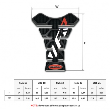 Honda Tank Fuse VFR Logo Dark Base Design 