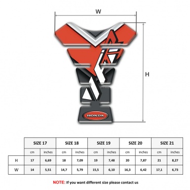 Honda Tank Pad Motorbike VFR Logo Premium Quality Variant 