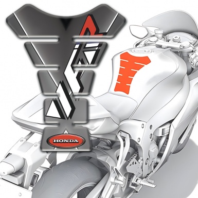 Honda Tank Pad Protector Grey Background with VFR Logo Style 