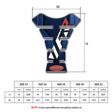 Honda Tank Fuse VFR Style Dark Blue Base Nuance 