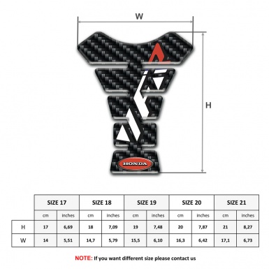 Honda Tank Pad Protector VFR Design Black Carbon Base Style 