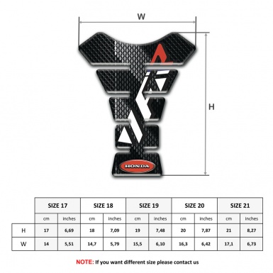 Honda Tank Pad Motorbike VFR Style Black Grey patterns Type 