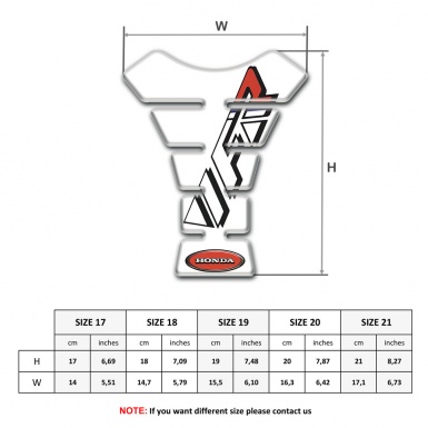 Honda Tank Protector White Design VFR Logo 
