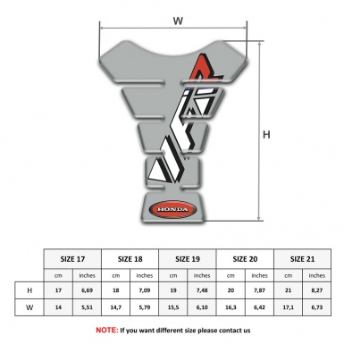 Honda Tank Protector Grey Design VFR Logo 