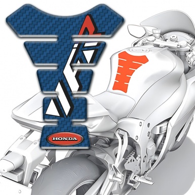 Honda Tank Pad Protector Navy Blue Carbon Base VFR Logo 