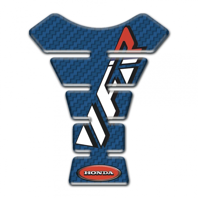 Honda Tank Pad Protector Navy Blue Carbon Base VFR Logo 