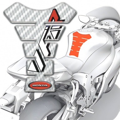 Honda Tank Pad Motorbike White Carbon Base VFR Logo 