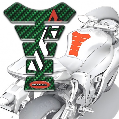 Honda Tank Protector Green Carbon VFR Logo 