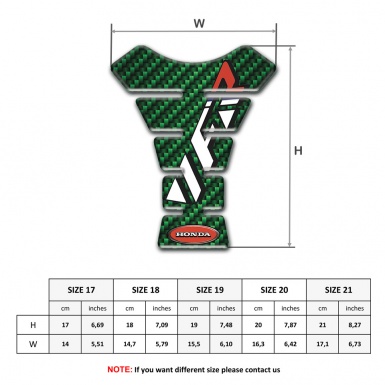 Honda Tank Protector Green Carbon VFR Logo 