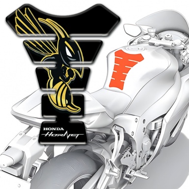 Honda Tank Guard Pads Black Print Hornet Logo 
