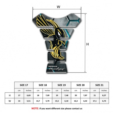 Honda Tank Fuse Grey Stylish Base Design Logo Hornet 
