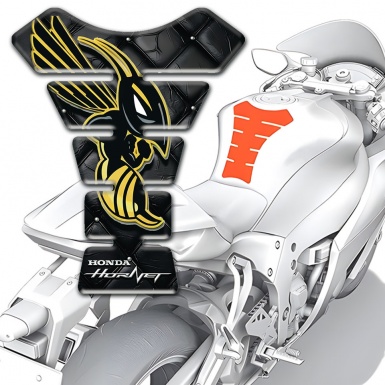 Honda Tank Fuse Black Leather effect Hornet Logo Style 