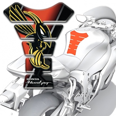 Honda Tank Protector Orange Base Motive Hornet Logo 