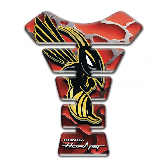 Honda Tank Guard Pads Red Base Decoration Hornet Style 