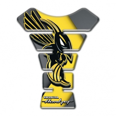 Honda Tank Pad Protector Grey Yellow Print Hornet Logo 