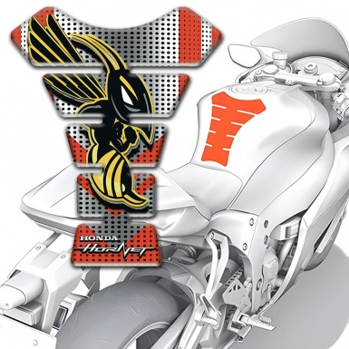 Honda Tank Pad Motorbike Hornet Style Grey Red Base Design 